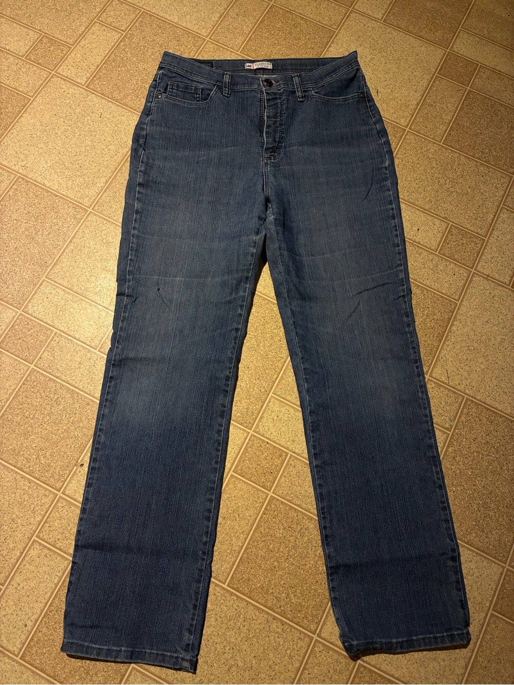 Lee jeans classic fit size 13 medium women’s blue jeans